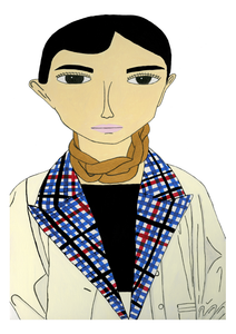 SOLD - "Medea Morton - JW Anderson FW19" - Acrylic on canvas.